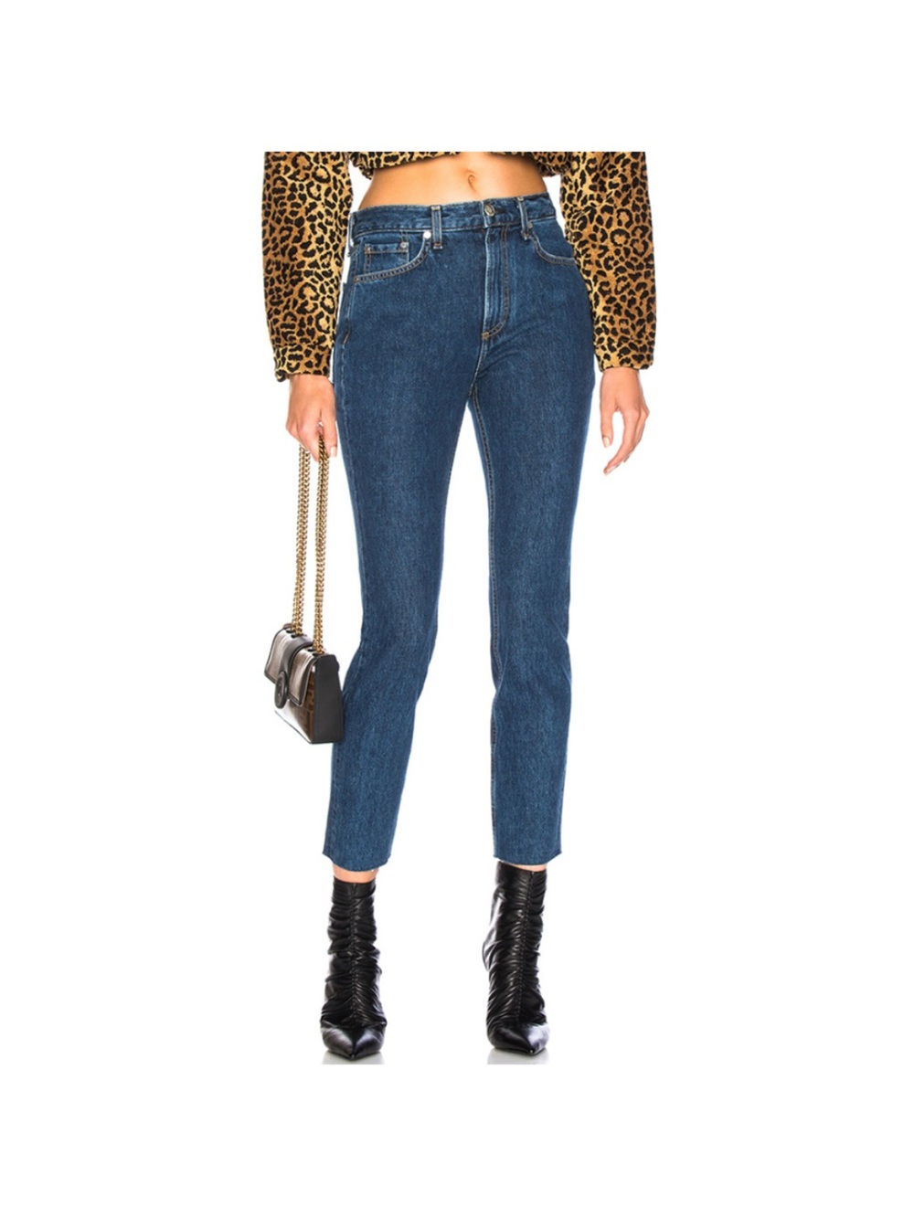 NWT Rag&Bone High Rise Ankle Skinny Jeans in Dark Stone Sz 28